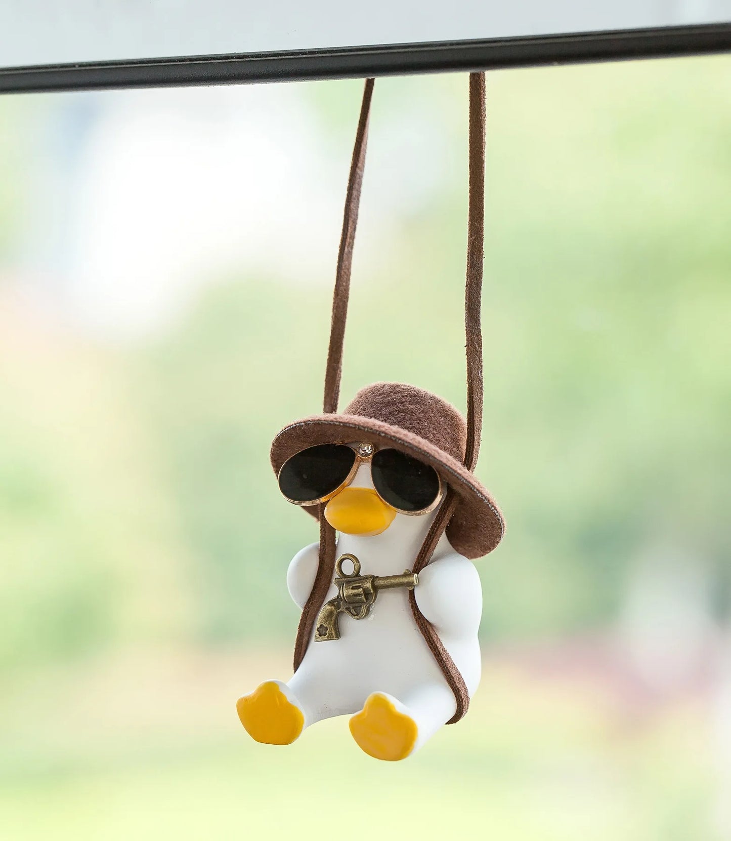 Déco canard en balançoire