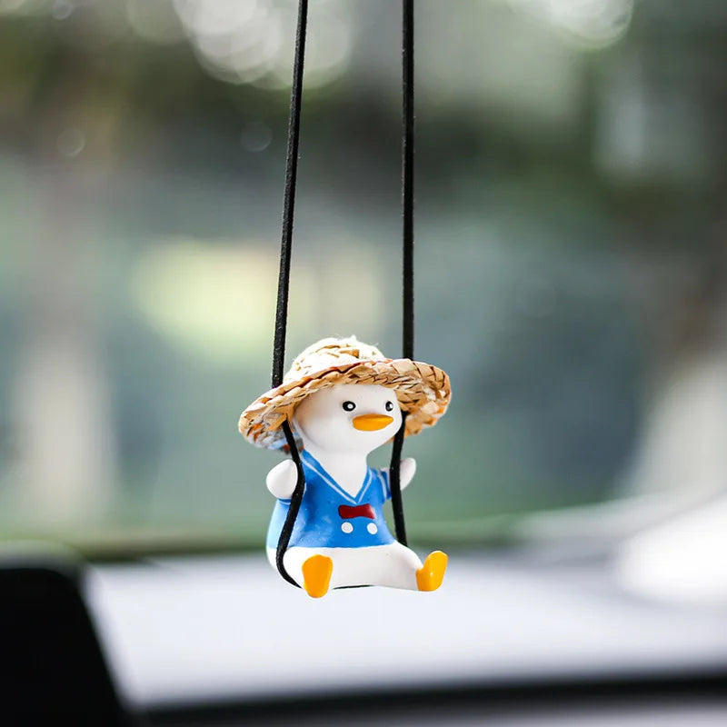 Déco canard en balançoire