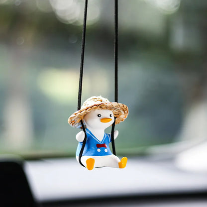 Déco canard en balançoire