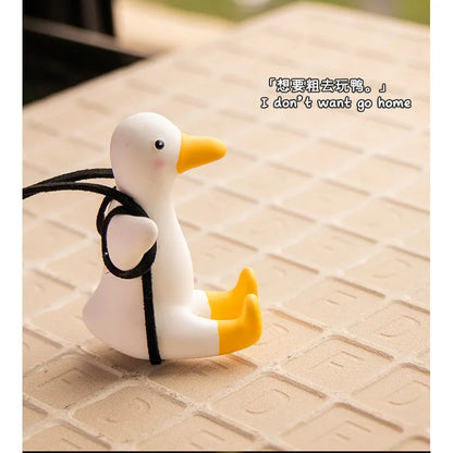 Déco canard en balançoire
