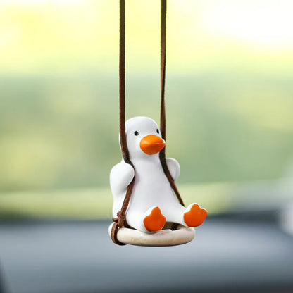 Déco canard en balançoire