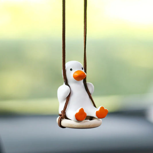 Déco canard en balançoire