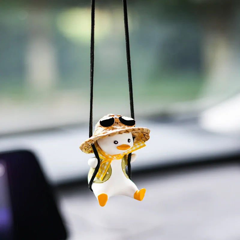 Déco canard en balançoire