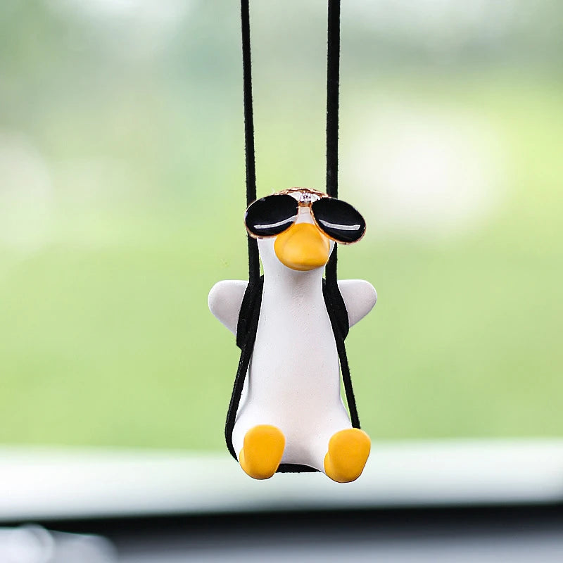 Déco canard en balançoire